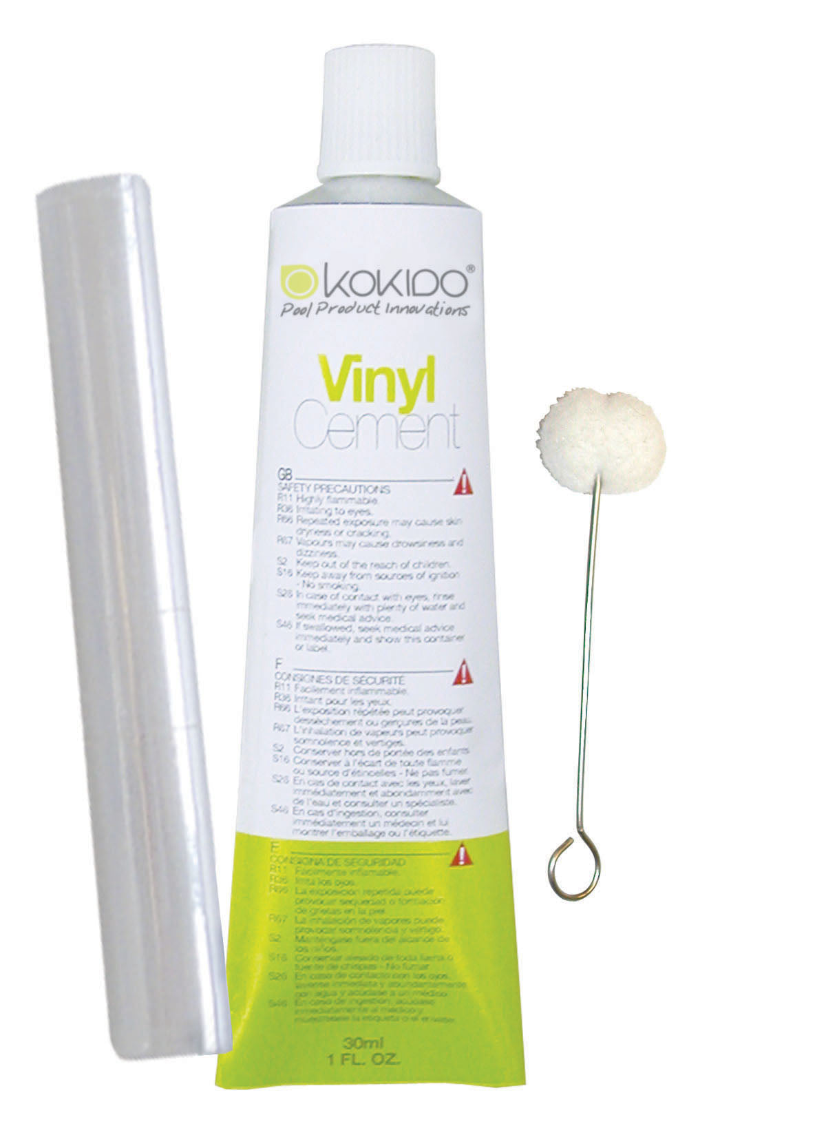 Kit reparatie piscine vinyl cu aplicator, petic Kokido K258
