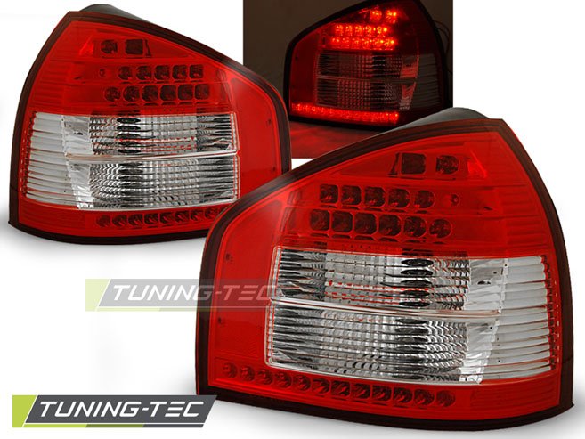 Stopuri rosu-alb cu led pentru Audi A3 1996.08-2000.08 Tuning-Tec - LDAU41