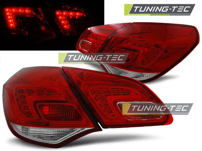 Stopuri cu Rosu Alb LED pentru Opel Astra J 10-15 Tuning-Tec - LDOP44