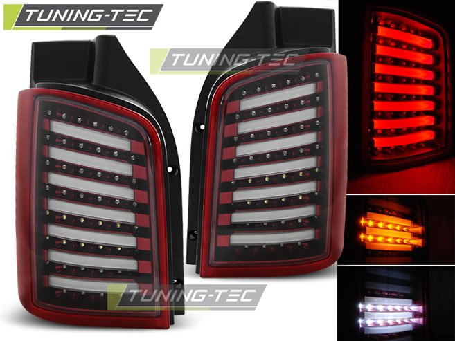 Faruri cu led rosu-alb pentru VW T5 04.03-09 / 10-15 Tuning-Tec - LDVW88