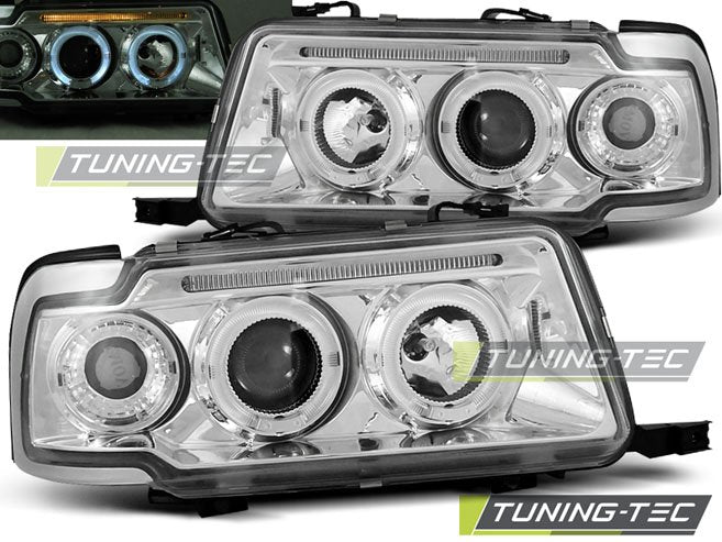 Faruri Angel Eyes pentru Audi 80 B4 09.1991-04.1996 Tuning-Tec - LPAU29