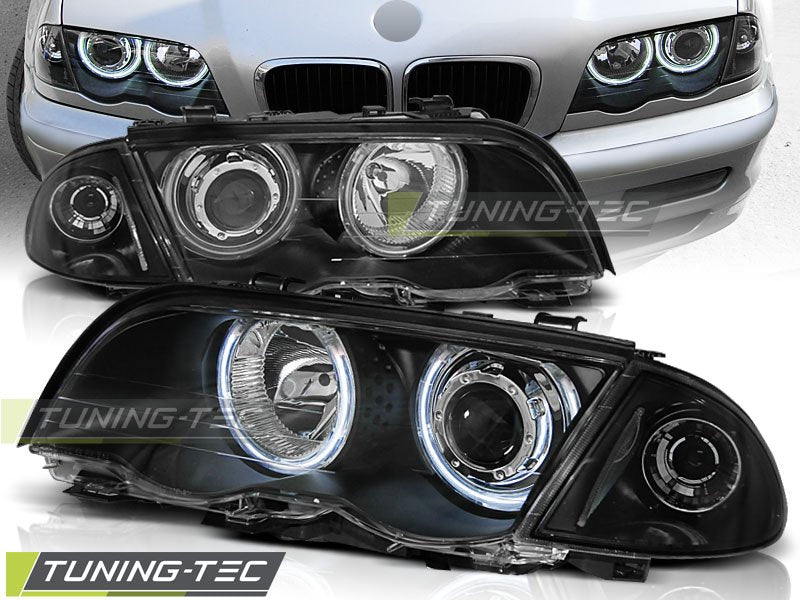Faruri Angel Eyes CCFL pentru BMW E46 Sedan / Touring 98-01 Tuning-Tec - LPBM66