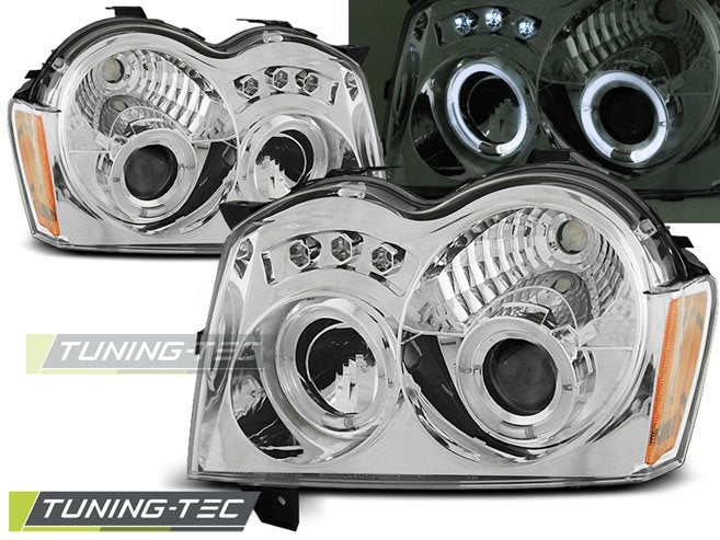 Faruri Angel Eyes pentru Jeep Grand Cherokee 05-08 Tuning-Tec - LPCH05