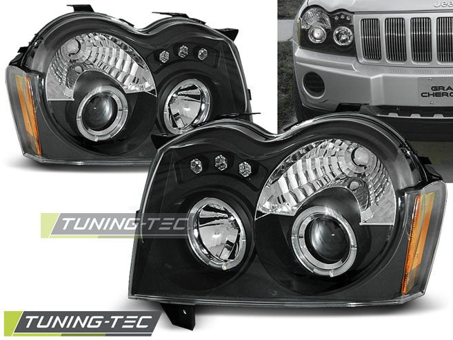 Faruri Angel Eyes pentru Jeep Grand Cherokee 05-08 Tuning-Tec - LPCH06