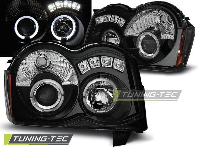 Faruri Angel Eyes pentru Jeep Grand Cherokee 08-10 Tuning-Tec - LPCH16