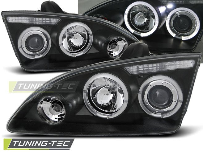 Faruri Angel Eyes pentru Ford Focus II 09.04-01.08 Tuning-Tec - LPFO14