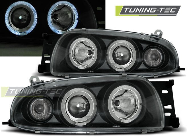 Faruri Angel Eyes pentru Ford Fiesta MK4 10.95-08.99 negru Tuning-Tec - LPFO15