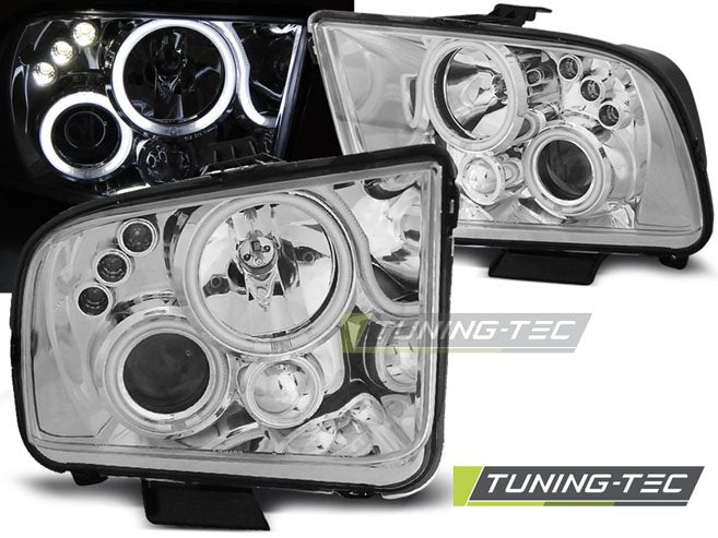 Faruri Angel Eyes pentru FORD MUSTANG 04-09 Tuning-Tec - LPFO30