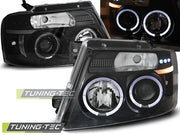 Faruri Angel Eyes Negru pentru Ford F150 11 04-08 Tuning-Tec - LPFO40