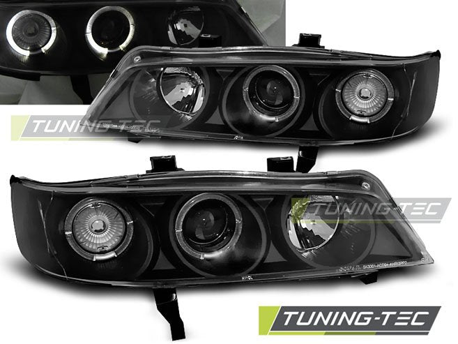 Faruri cu Angel Eyes Negru pentru Honda Accord 94-97 Tuning-Tec - LPHO20