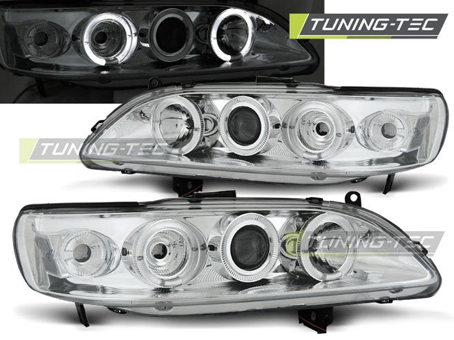 Faruri cu Angel Eyes Chrome pentru Honda Accord 98-02 Tuning-Tec - LPHO21