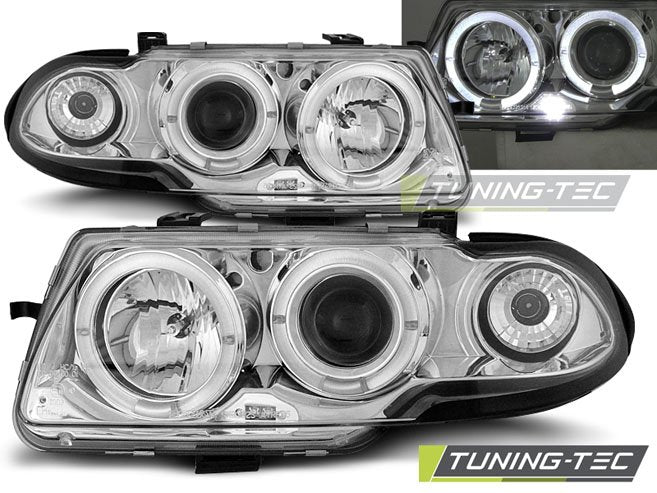 Faruri Angel Eyes Chrome pentru Opel Astra F 09.1991-08.1994 Tuning-Tec - LPOP01