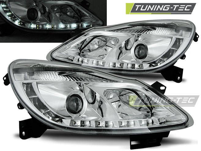 Faruri cu Daylight Chrome pentru Opel Corsa D 04.06-11 Tuning-Tec - LPOP49