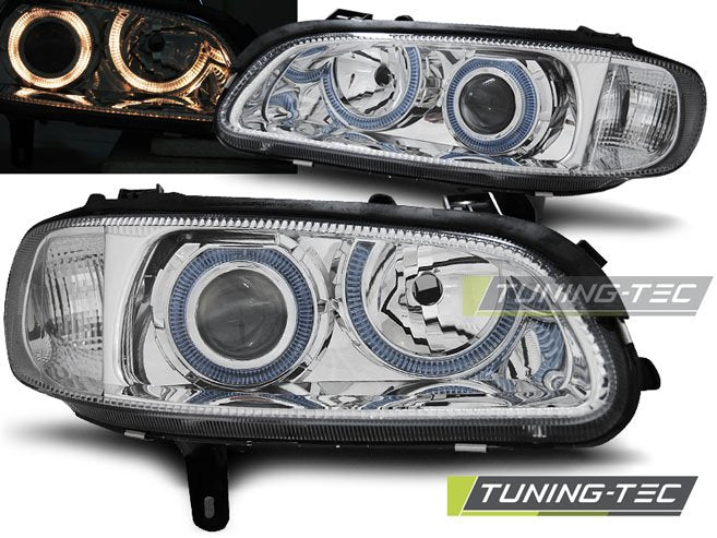 Faruri Angel Eyes pentru Opel Omega B 1994.04-1999.08 Tuning-Tec - LPOP67