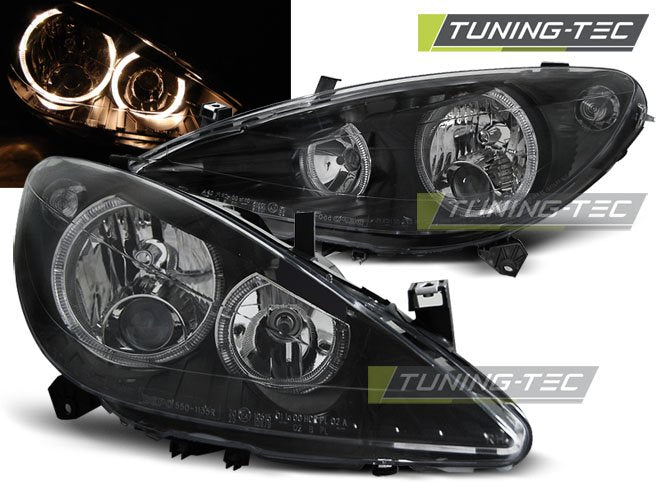 Faruri Angel Eyes pentru PEUGEOT 307 04.01-06.05 Tuning-Tec - LPPE05