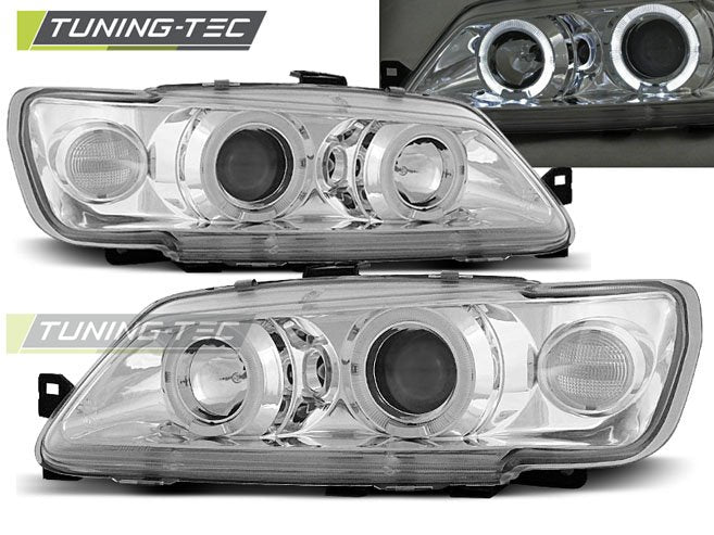 Faruri Angel Eyes pentru PEUGEOT 306 02.93-04.97 Tuning-Tec - LPPE08
