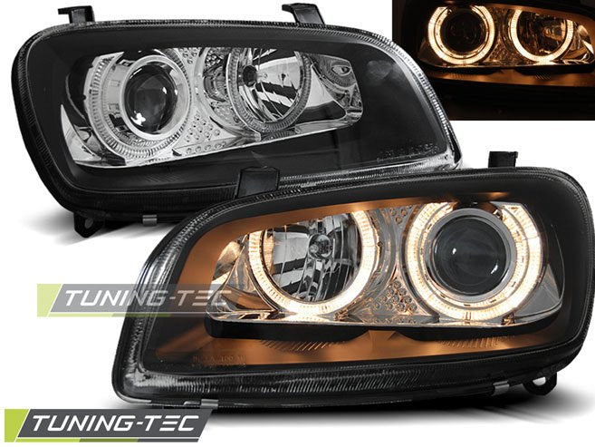 Faruri cu Angel Eyes Negri pentru Toyota Rav4 06.94-06.00 Tuning-Tec - LPTO12