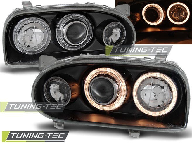 Faruri Angel Eyes pentru Volkswagen Golf III 09.1991-08.1997 Tuning-Tec - LPVW48