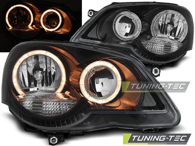 Faruri Angel Eyes pentru Volkswagen Polo 9N3 04.2005-2009 Tuning-Tec - LPVWE3