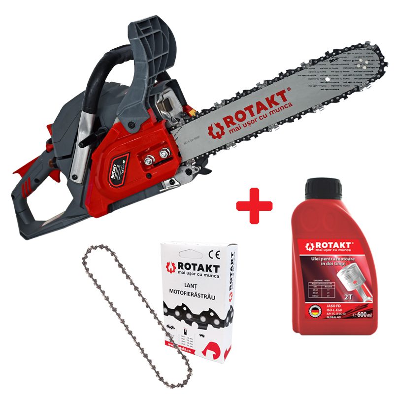 Motoferăstrău ROTAKT MTF4110SW, 1.9 CP, 350 mm + Lant 26.5 dinti + 1 buc ulei amestec 0.600 L