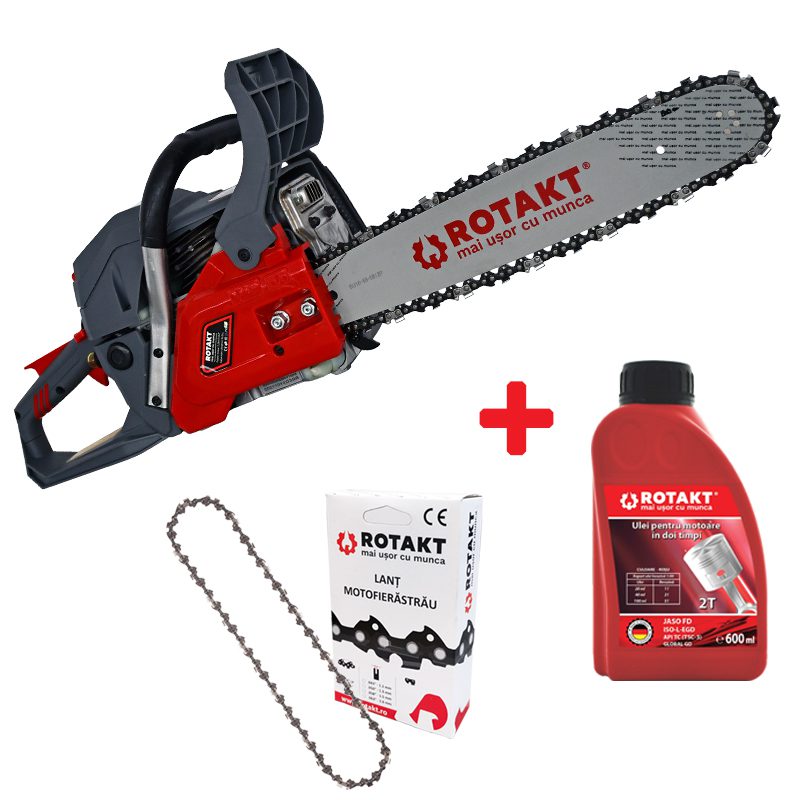 Cumpara Motoferăstrău ROTAKT MTF5810SW, 3 CP, 400 mm + Lant 33 dinti + 1 buc ulei amestec 0.600 L de la Mesterul Minune