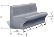 Bancheta EPS hammam cu spatar inclinat 100x87x60 cm