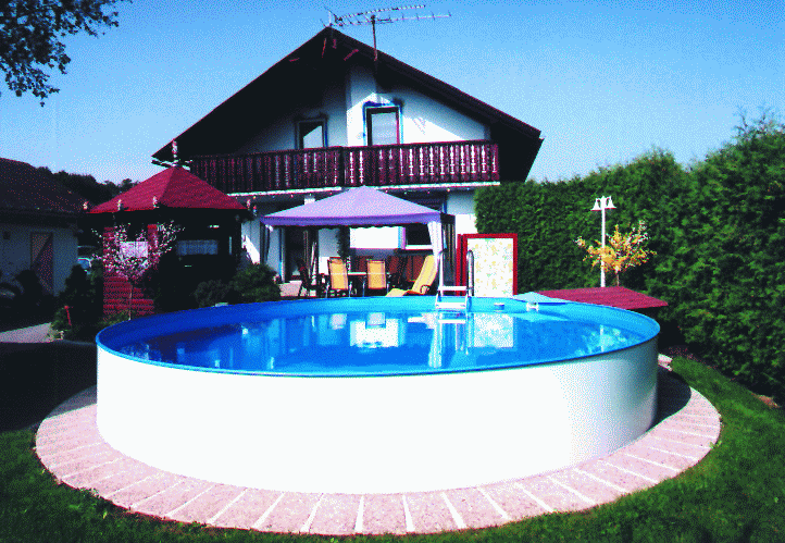 Set complet piscina rotunda Waincris Blue Caribi din otel galvanizat d=400 cm, adancimea 150cm