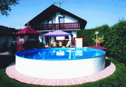 Set complet piscina rotunda Waincris Blue Caribi din otel galvanizat d=500 cm, adancimea 150cm