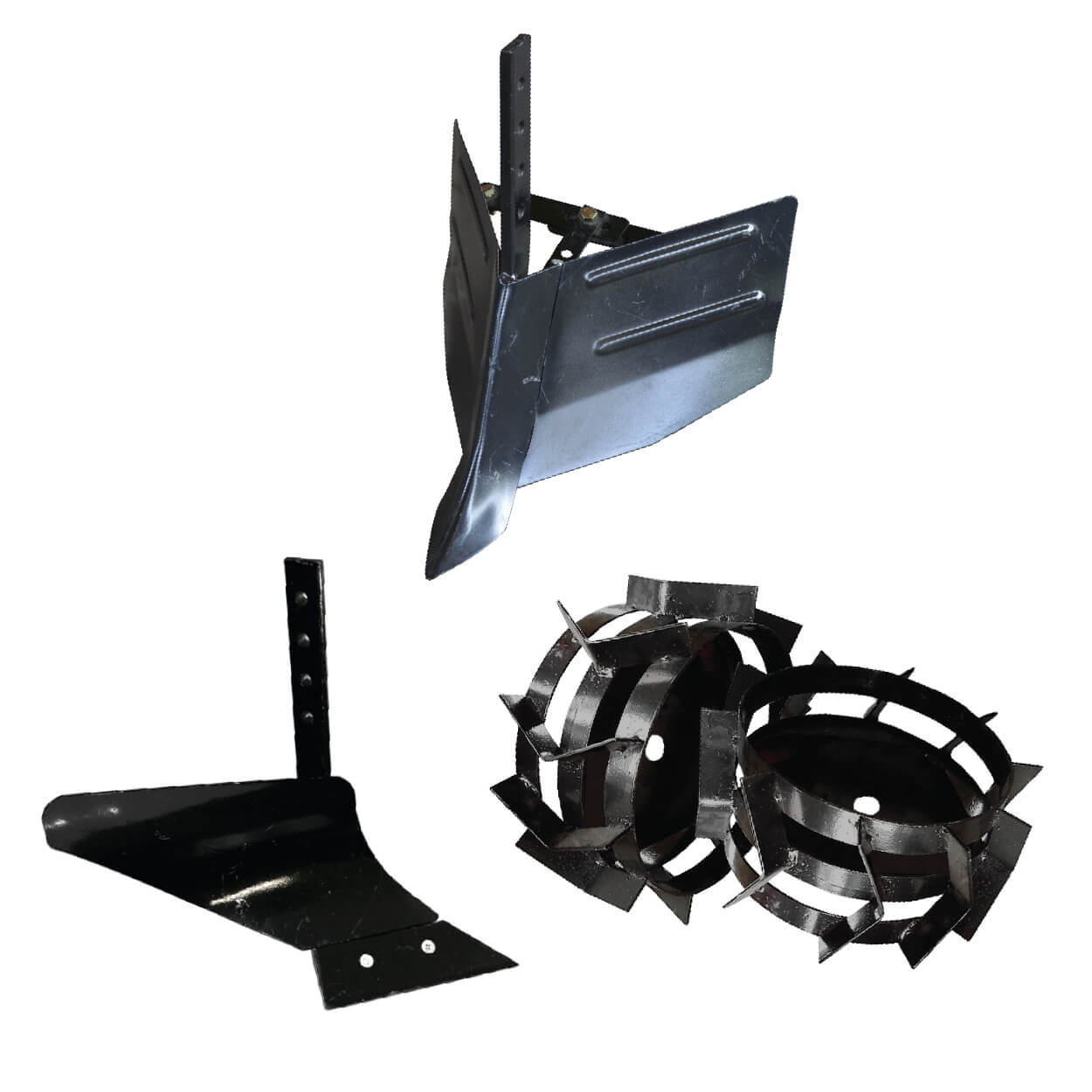 Cumpara Pachet Accesorii Plug Arat + Plug Bilonat + Roti Metalice 4.00-8 (tija Scurta,fara Tub Hexagonal) de la Mesterul Minune