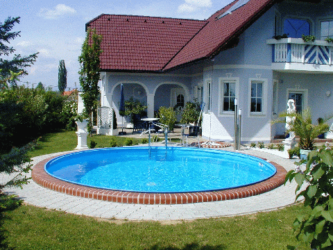 Set complet piscina rotunda Blue Caribi din otel galvanizat d=800 cm, adancimea 150cm