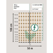 Plasă gard electric NEXON, stâlpișori cu 2 picioare, înălțime 90cm