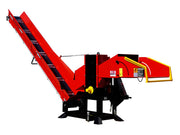 Tocator de crengi REMET R-150 PTO, (la tractor),cu banda de transportare, Ø max. 130 mm