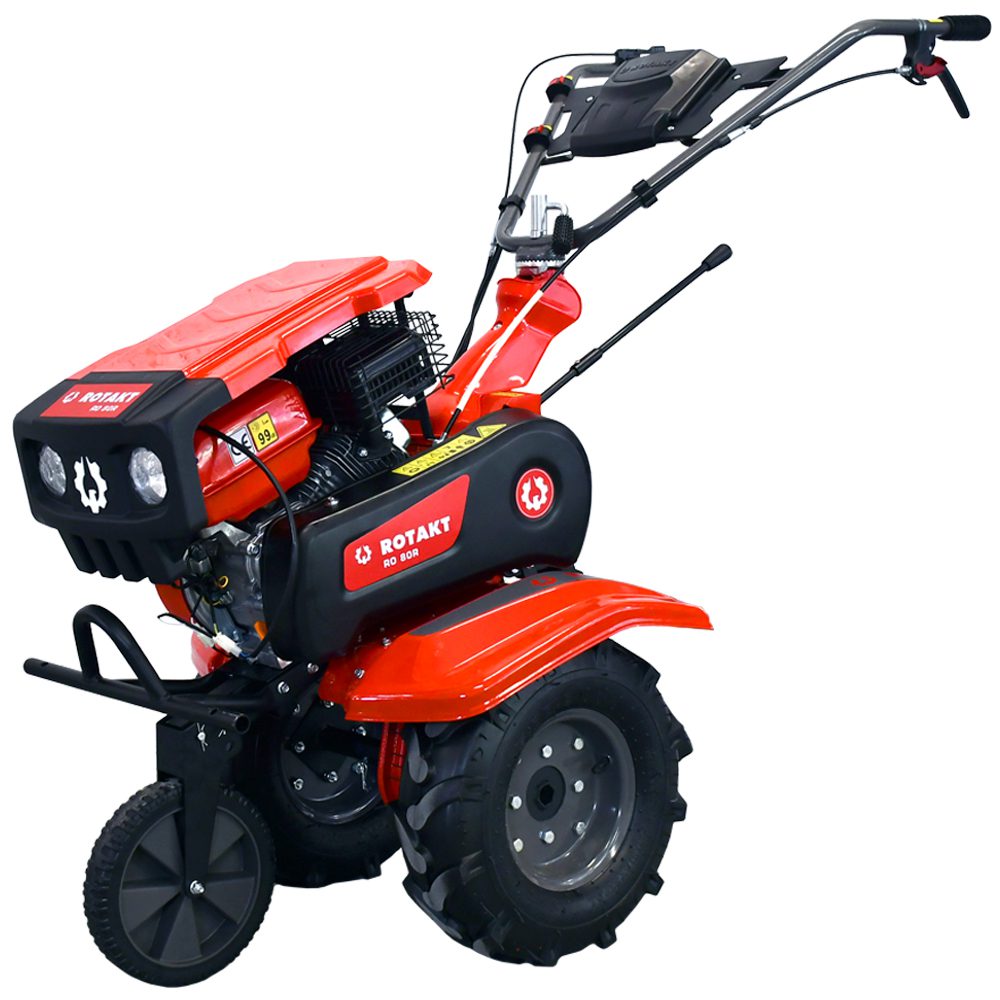 Motocultor Rotakt Cerber RO80R cu capotă, 7 CP, benzină, Lățime de lucru 560-830 mm