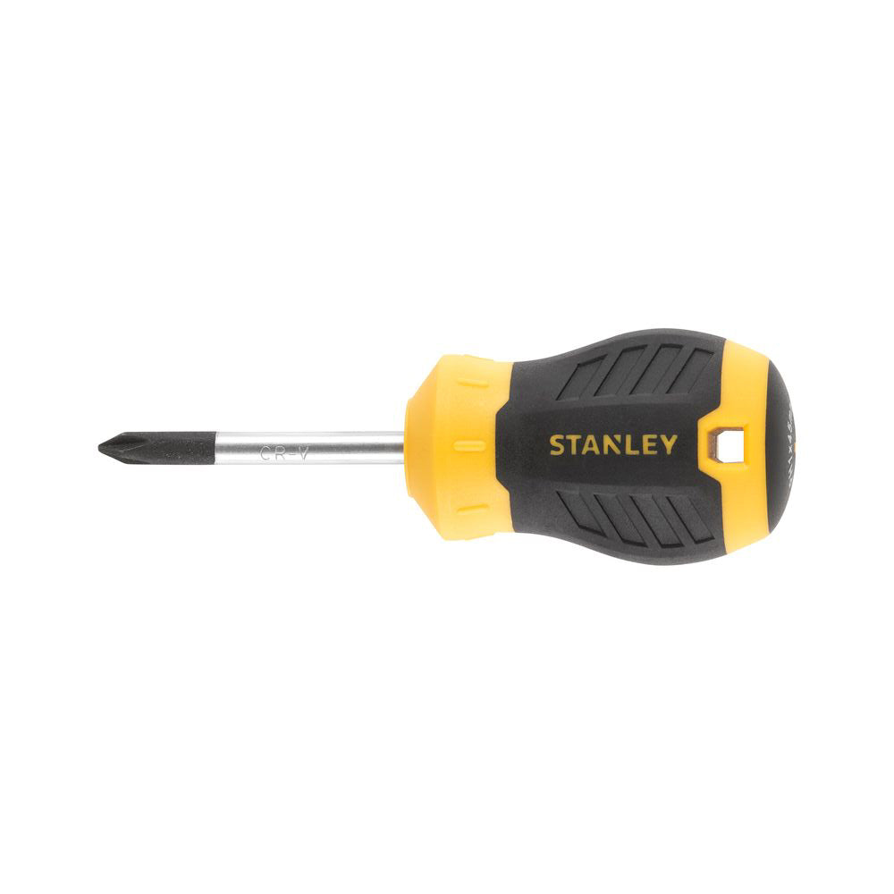 Stanley STHT16154-0, surubelnita Stubby scurta Cushion Grip cu varful cruce PH1 si lungimea tijei de 45mm, PH1x45