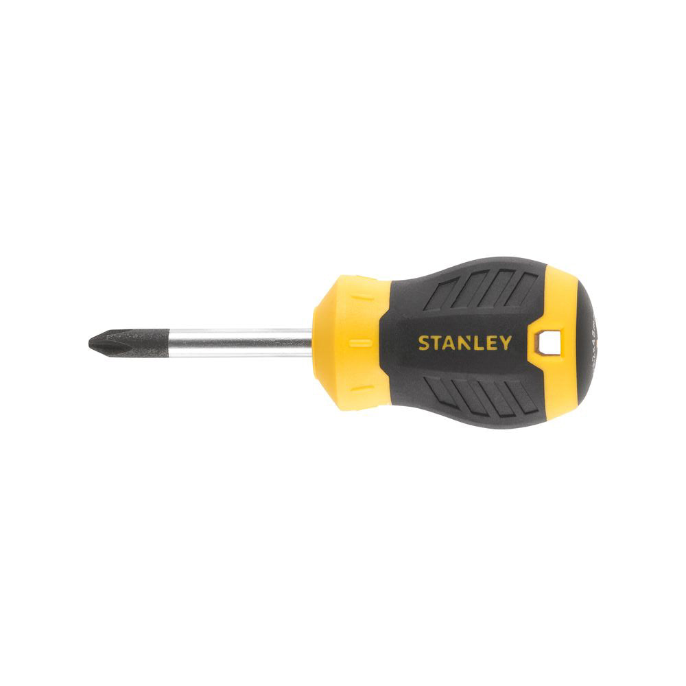 Stanley STHT16157-0, surubelnita Stubby scurta Cushion Grip cu varful cruce PH2 si lungimea tijei de 45mm, PH2x45