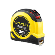 Stanley STHT36802-0, ruleta tylon cu dubla blocare 3m, acoperire Tylon, maner ergonomic, 3m x 13mm, blister