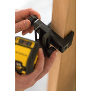 Stanley STHT77498-1, nivela laser cubix cu linie in cruce, lumina rosie, auto-nivelare, prindere cu clema, QuickLink, raza actiune 12m, include 2 baterii AA, clema si husa