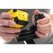 Stanley STHT77498-1, nivela laser cubix cu linie in cruce, lumina rosie, auto-nivelare, prindere cu clema, QuickLink, raza actiune 12m, include 2 baterii AA, clema si husa