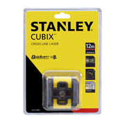 Stanley STHT77498-1, nivela laser cubix cu linie in cruce, lumina rosie, auto-nivelare, prindere cu clema, QuickLink, raza actiune 12m, include 2 baterii AA, clema si husa