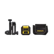 Stanley STHT77592-1, nivela laser cross 90, cu linie in cruce + un fascicul 90 grade, lumina verde, auto-nivelare, prindere cu clema, QuickLink, raza actiune 12m, include 2 baterii AA, clema si husa
