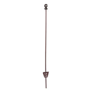 Stâlp oțel arc 106cm oval 11×5mm maro
