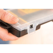 Stanley STST81679-1, Organizator accesorii cu 10 compartimente, inel de agatare, 6 despartitoare detasabile, 0.5 litri, (9 inch) 210x115x35mm