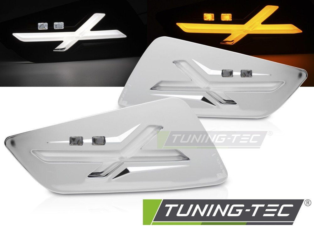 Semnalizatoare fata CROM LED pentru VESPA GTS / GTV 300cc - MKPV06