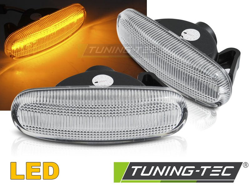 Semnalizatoare laterale WHITE LED SEQ pentru FIAT PUNTO / PANDA / ... - KBFI03