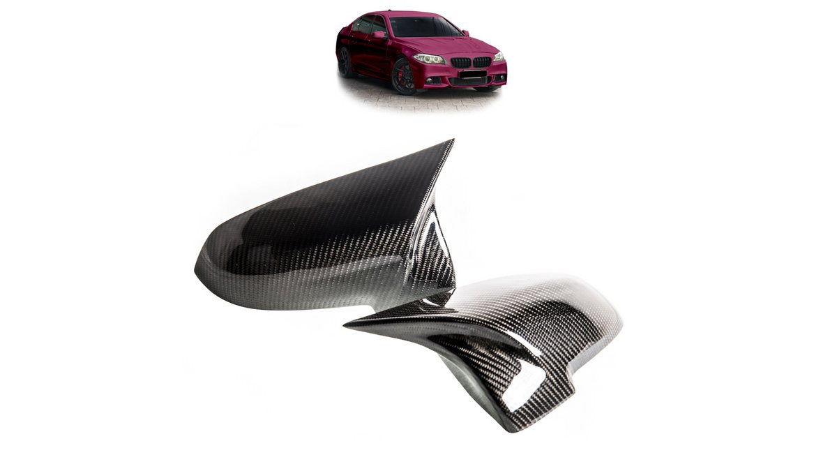 Set capace oglinzi BMW Seria 5 F10 F07 F11 F13 F12 F06 / Seria 7 F01 F02 F03 F05 finisaj carbon - AM-MCOBM0022