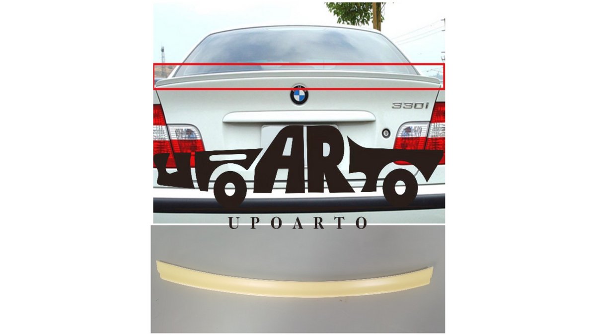 Spoiler lip portbagaj BMW Seria 3 E46, negru lucios (Gloss Black) - AM-TSPBM0019