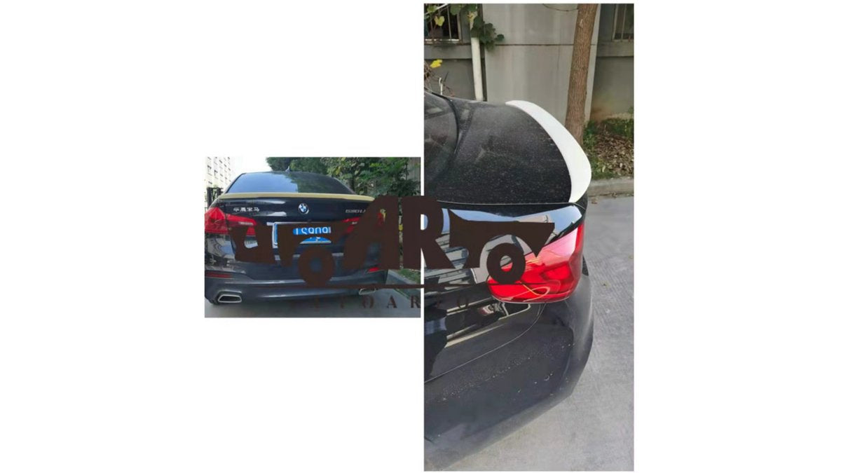 Spoiler lip portbagaj BMW Seria 5 G30 F90, negru lucios (Gloss Black) - AM-TSPBM0048