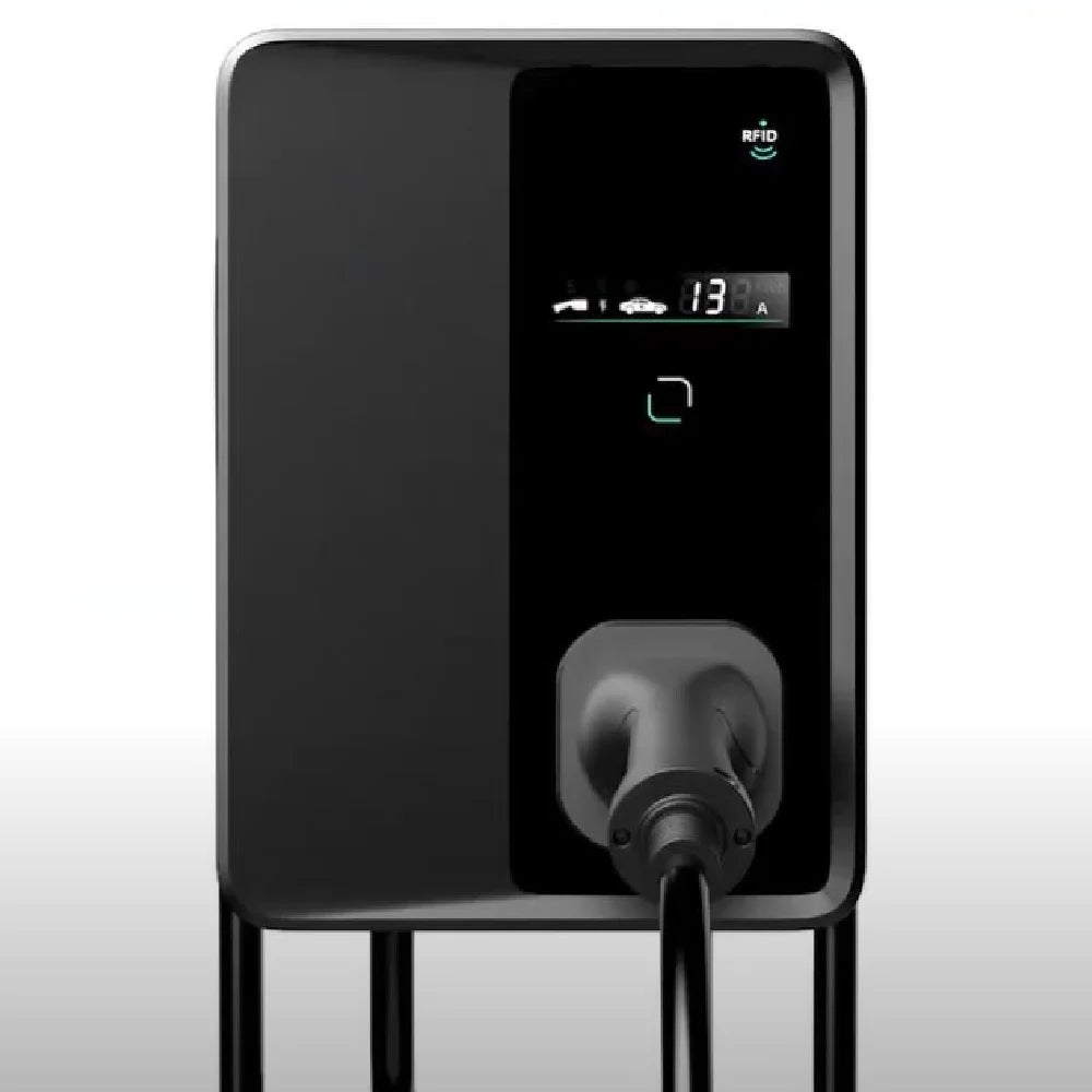 Stația de încărcare pentru vehicule electrice EVD02-07RD 230V/50Hz 8A-32A reglabil in trepte conector tip 2 comanda RFID si aplicatie