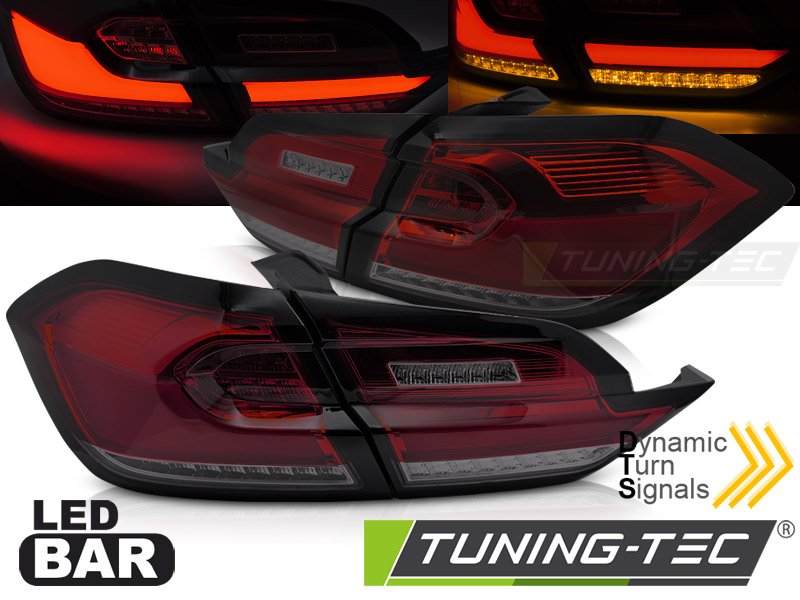 Stopuri FULL LED RED SMOKE pentru FORD FIESTA MK8 17-21 HATCHBACK - LDFO77