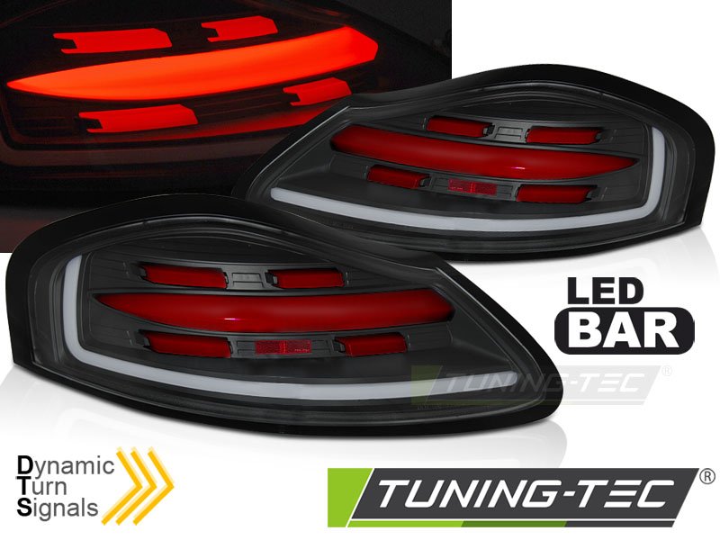 Stopuri LED BAR BLACK-RED SEQ pentru PORSCHE BOXSTER 986 96-04 - LDPO42